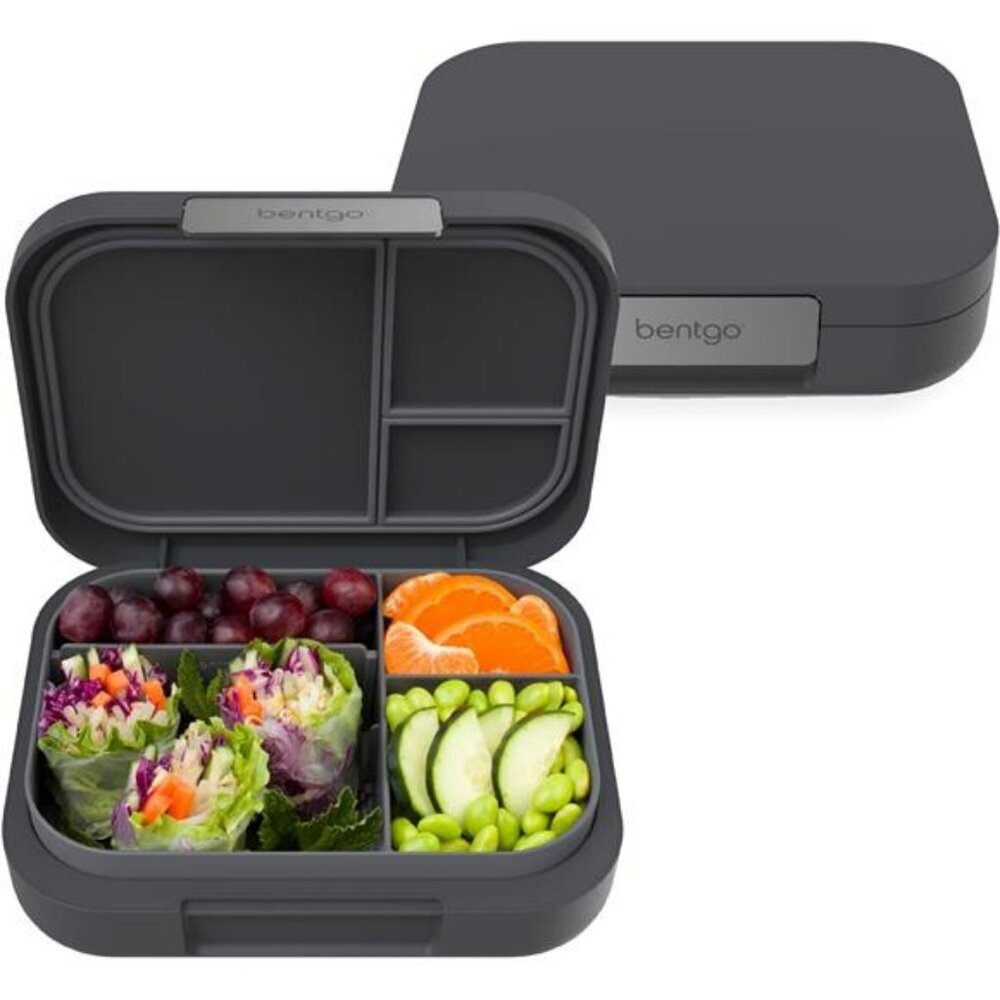 Adult bento lunch box leak resistant 3 compartment reusable microwave safe conta